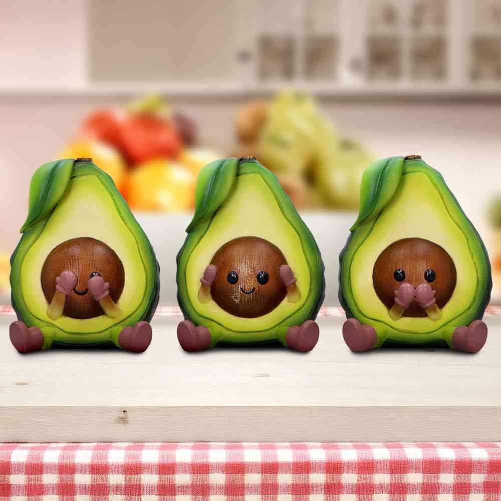 Nemesis Now - Three Wise Avocados Dekorative Figuren - Mehrfarben